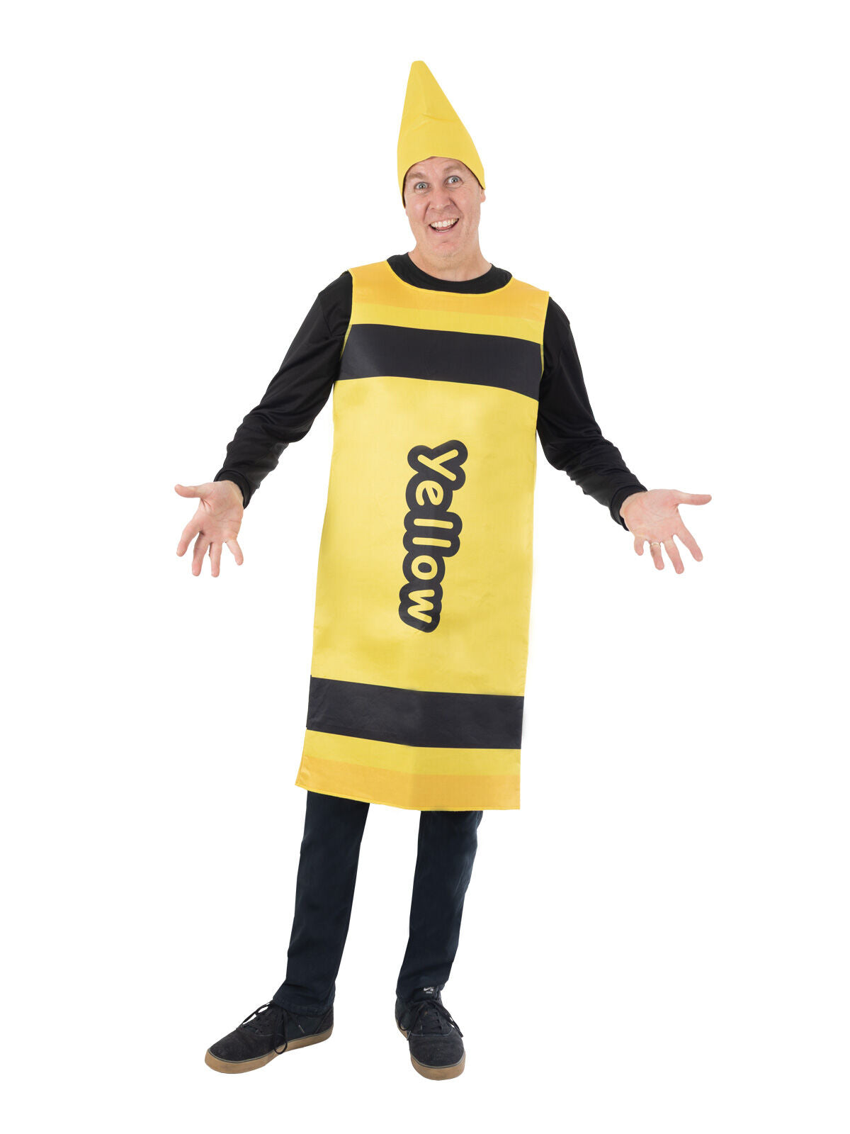 Yellow Crayon Adult Costume