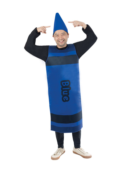 Blue Crayon Adult Costume