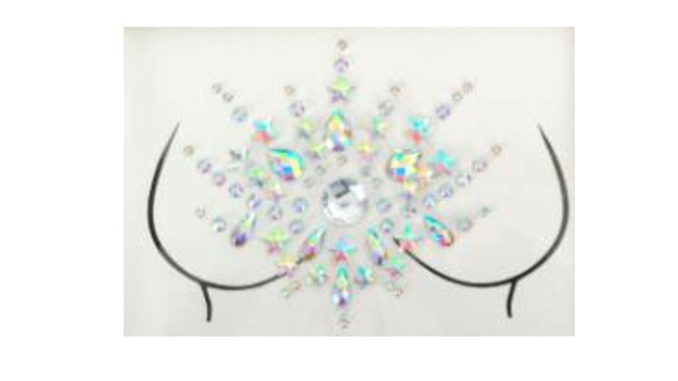 Festival Body Jewels - Silver Sun Rays