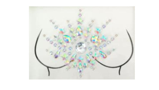 Festival Body Jewels - Silver Sun Rays