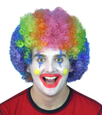 Rainbow Clown Afro Wig