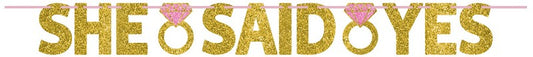 Engagement Letter Banner - She Said Yes - 3.65m