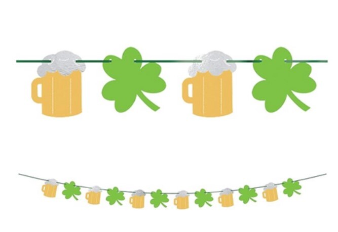 Irish Beer & Shamrock Banner - 3.65m