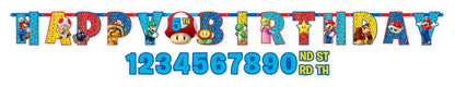 Super Mario Add An Age Birthday Banner