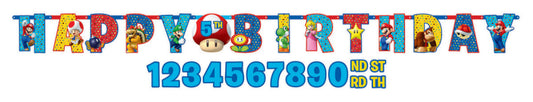 Super Mario Add An Age Birthday Banner
