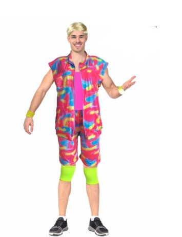 Barbie Ken Style 80s Work Out Adult Costume