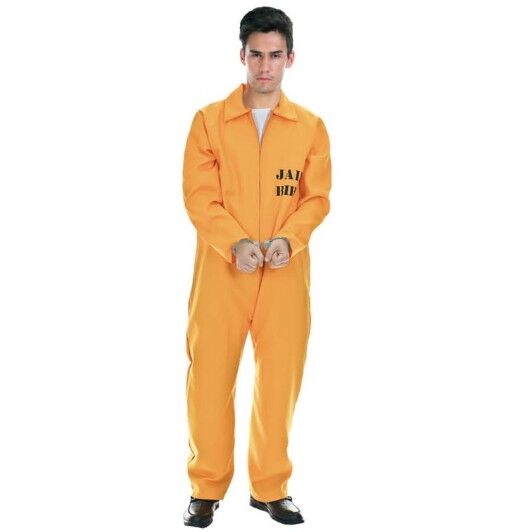 Orange Prisoner Jumpsuit Adult Costume