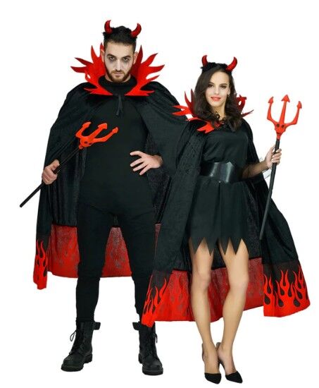 Fire Devil Deluxe Adult Cape & Horns