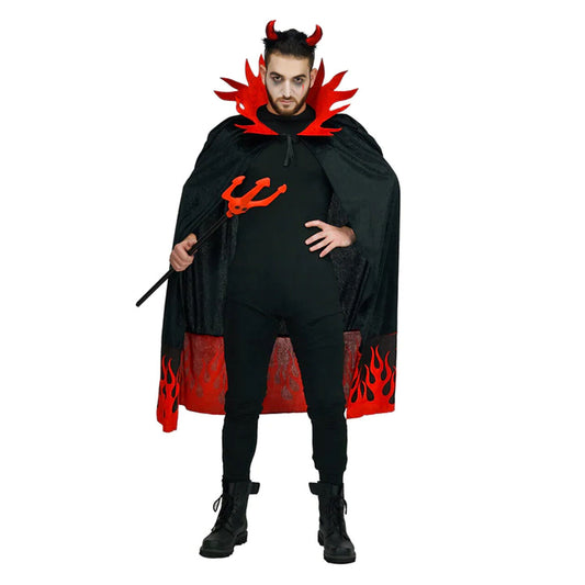 Fire Devil Deluxe Adult Cape & Horns