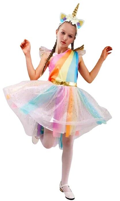 Rainbow Unicorn Princess Kid's Costume