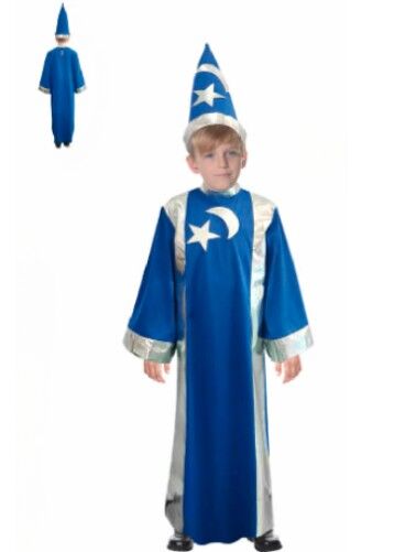 Blue Wizard Kid's Costume