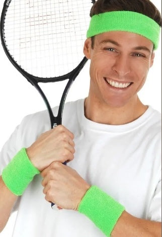 Tennis Sweatbands - Neon Green
