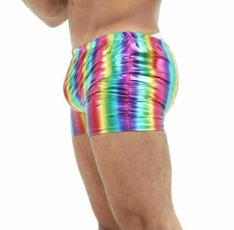 Rainbow Metallic Hot pants - One Size
