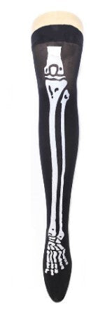 Stockings - Black & White Skeleton Print
