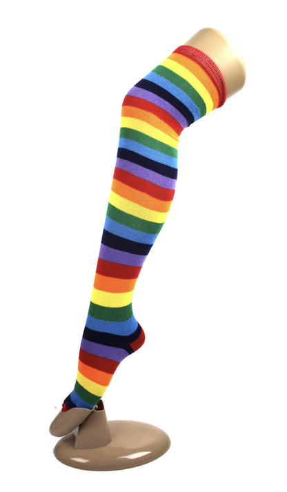 Rainbow Thigh High Socks