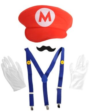 Super Mario Inspired Adult Accessories Kit