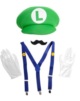 Super Mario Luigi Inspired Adult Accessories Kit