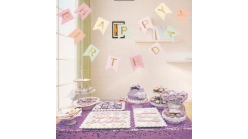 Happy Birthday Banner - Mixed Pastels