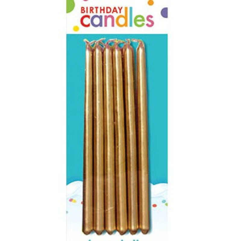 Gold Taper Candles - 12 Pk