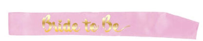 Hen's Party Bride To Be Sash - Pink & Gold