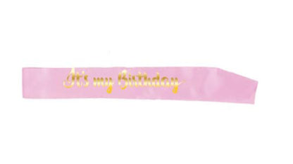 Birthday Sash - Pink & Gold