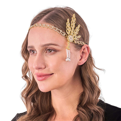 Gold Jewelled Flapper Headband