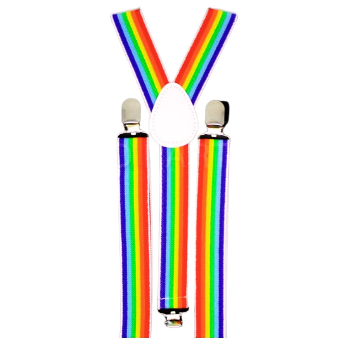 Rainbow Striped Braces