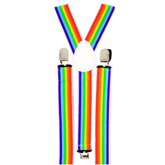 Rainbow Striped Braces