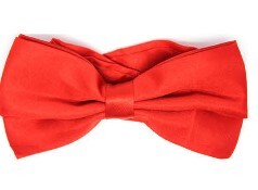 Red Satin Bow Tie
