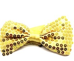 Gold Sequin Bow Tie