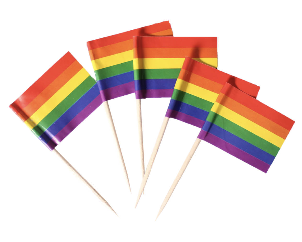 Rainbow Mardi Gras Toothpicks - 50 Pk