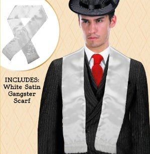 1920s White Gangster Scarf