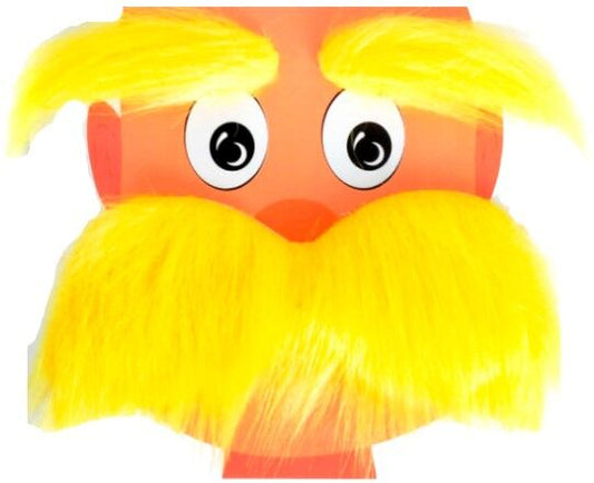 Lorax Inspired Yellow Eyebrows & Moustache Set