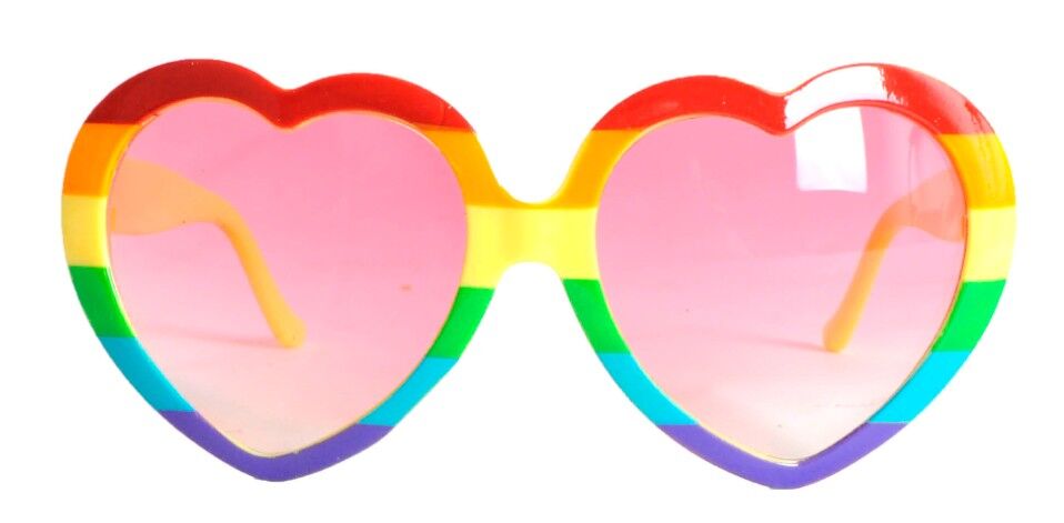 Rainbow Love Heart Glasses