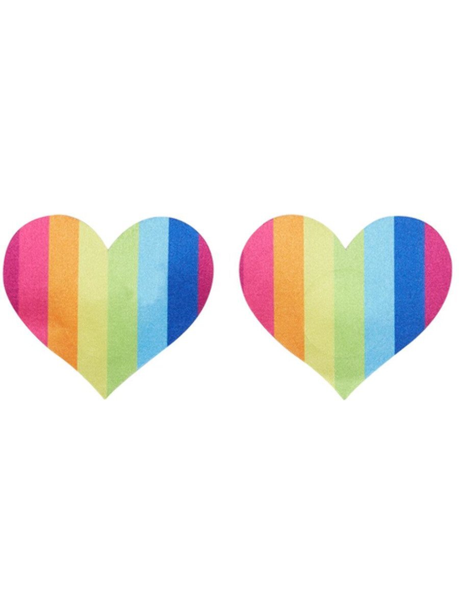 Nipple Pasties - Rainbow Hearts