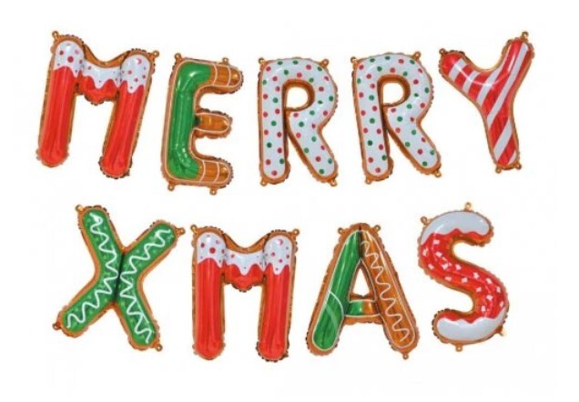 Merry Xmas Foil Balloon Kit