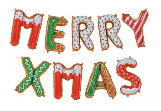 Merry Xmas Foil Balloon Kit