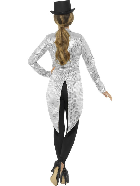 Silver Sequin Womens Tailcoat Jacket