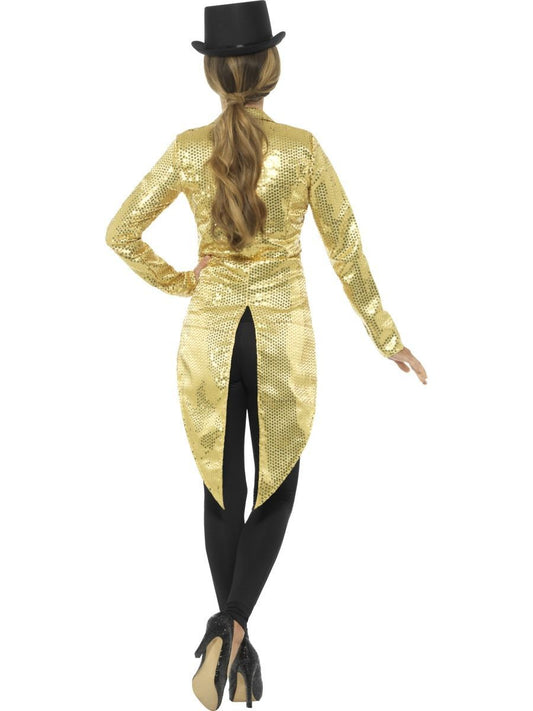 Gold Sequin Womens Tailcoat Jacket