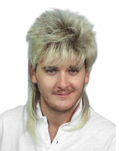 Blonde Streaked Mullet Wig