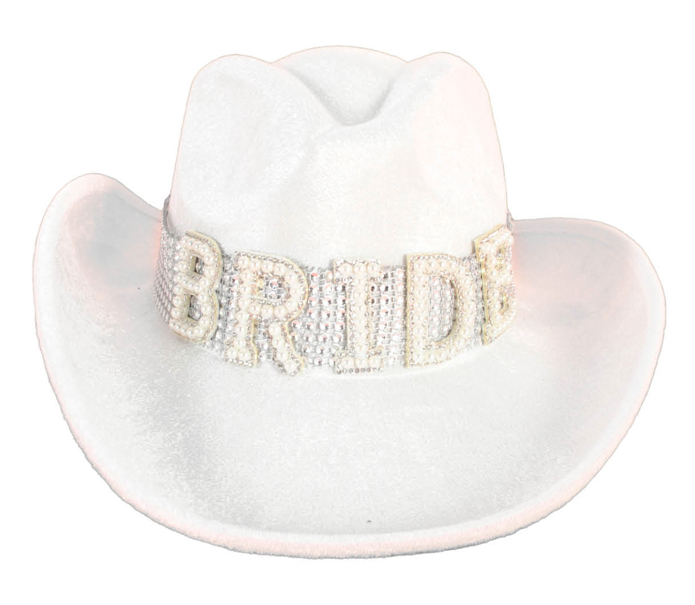 White Bride to Be Cowboy Hat