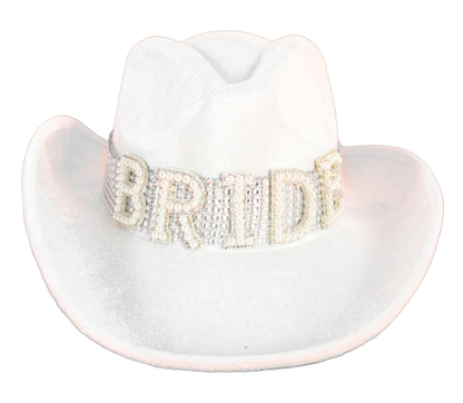 White Bride to Be Cowboy Hat