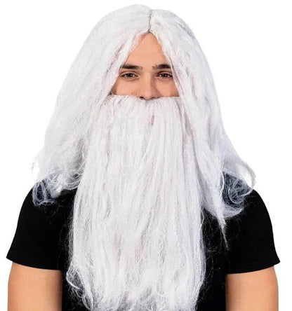 Grey Wizard Wig & Beard