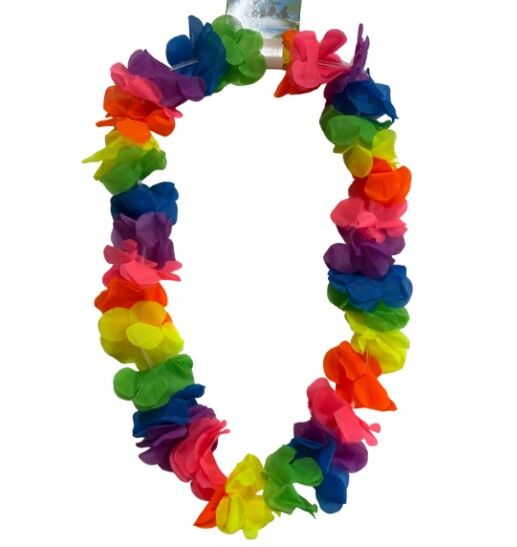 Hawaiian Lei - Neon Rainbow