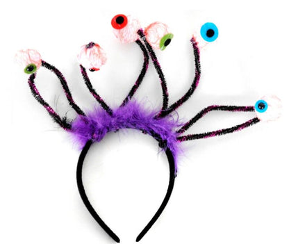 Purple Scary Eyeballs Headband
