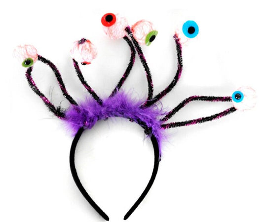 Purple Scary Eyeballs Headband