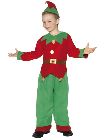 Elf Kid's Costume - Red & Green