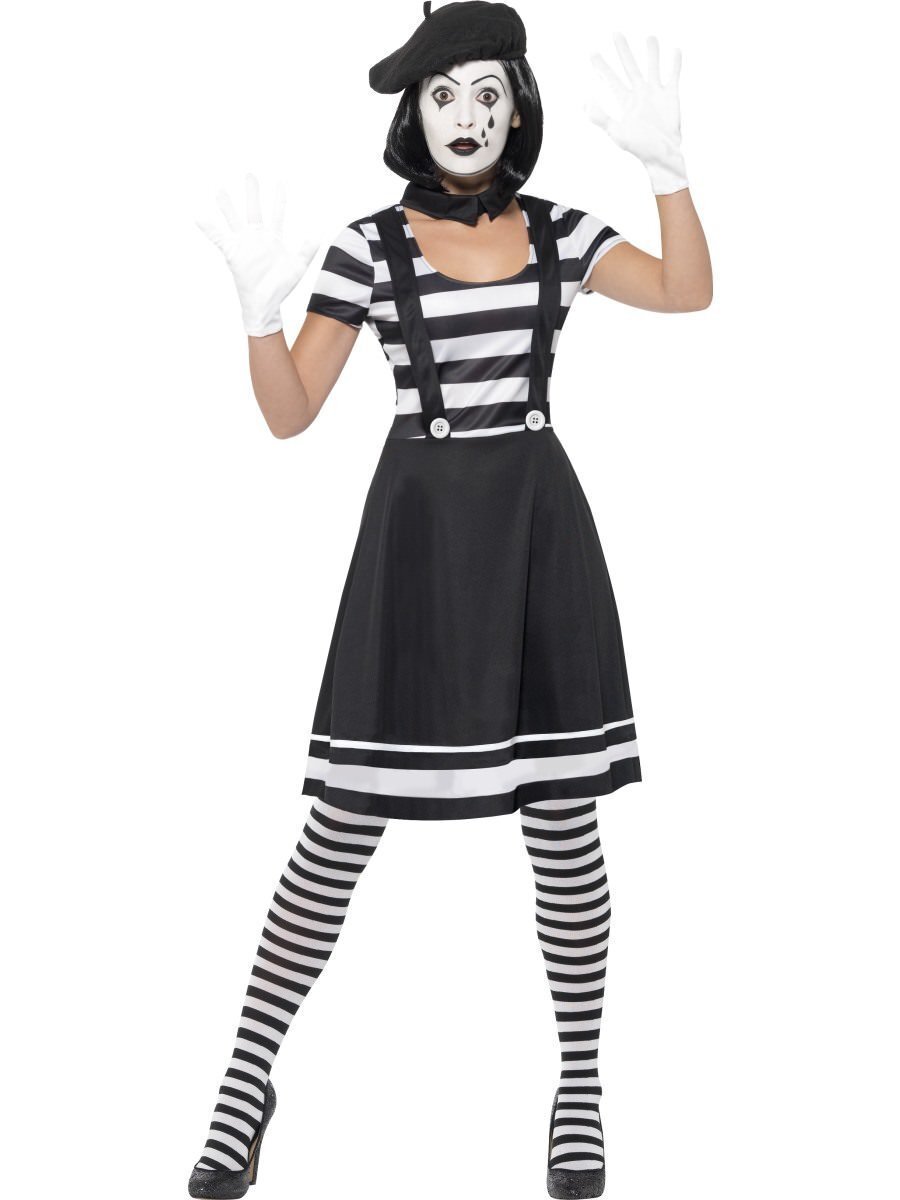 French Mime Artist Womens Costume