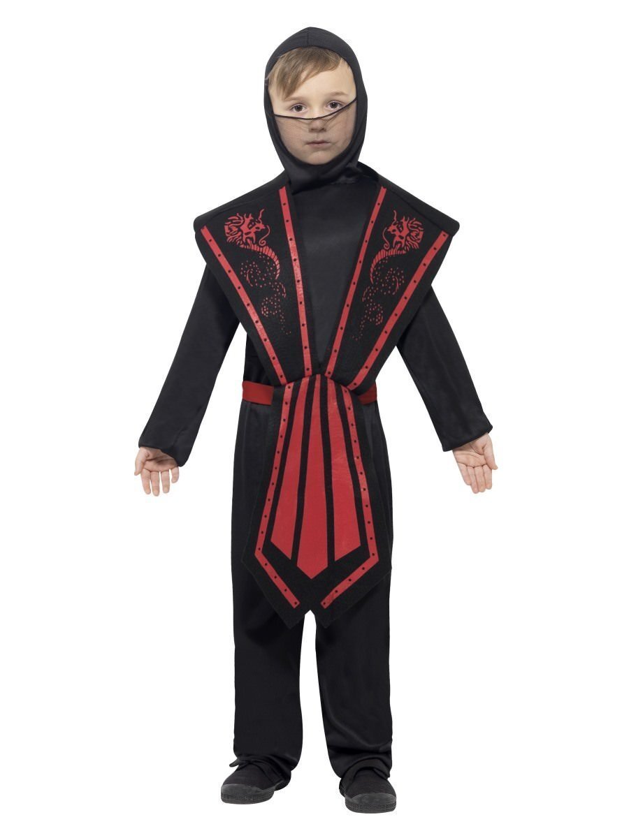 Black & Red Ninja Kid's Costume
