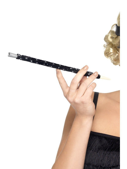 Cigarette Holder - Black Sequin